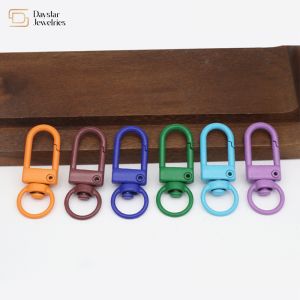 Metal Swivel Lanyard Trigger Snap Hook Colorful For Backpack Charms Toy Zipper