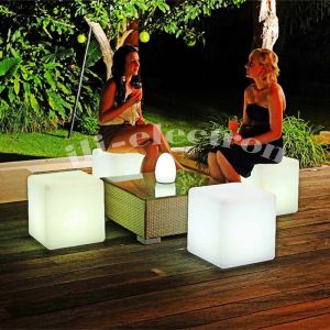 Wholesale Outdoor LED Light Cube Stool Colorful Waterproof For Foyer And Patio Decor from china suppliers
