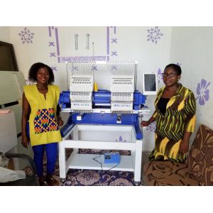 Better than janome two head embroidery machine HOLiAUMA HO1502H cap t-shirt flat