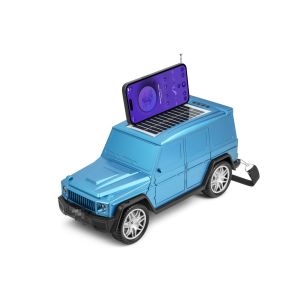 Classic Car Shaped Bluetooth Speaker Combines Solar Flashlight And Radio