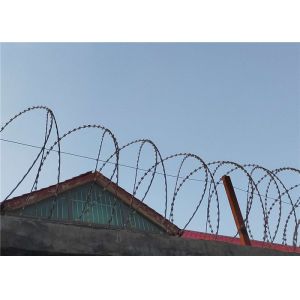 2.5mm Spiral Cross Blade Concertina Razor Coil For Razor Barbed Fence