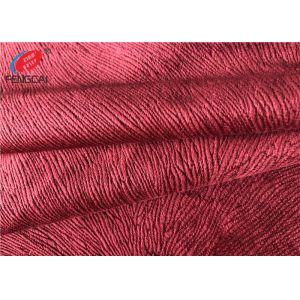 Burnout Polyester Brushed Velboa Fabric , Velvet Sofa Fabric Warm Keeping
