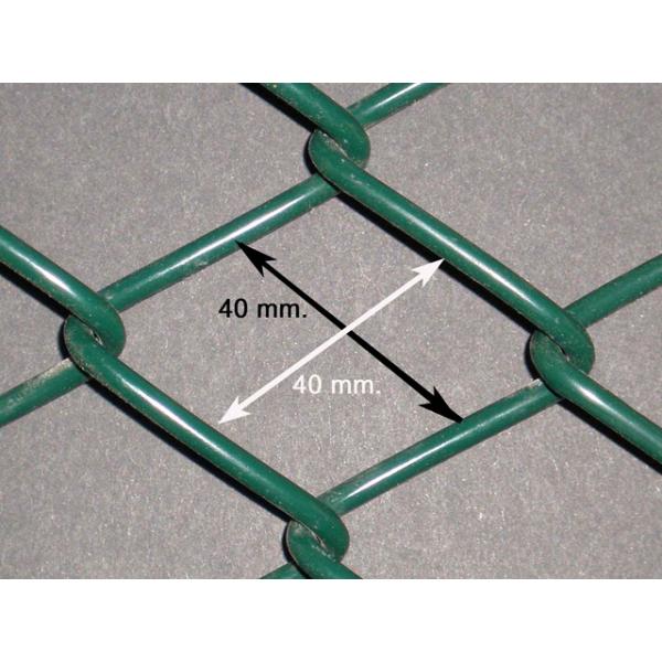 9 Gauge Low Carbon Iron Wire Sports Fence , Chain Link Yard Fencing