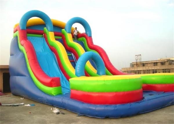 Quality Commercial PVC Tarpaulin Inflatable Theme Park With Double Slide Combo for sale