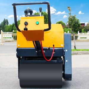 Walk Behind Mini Vibratory Roller Double Drum Road Roller Small Road Roller Road