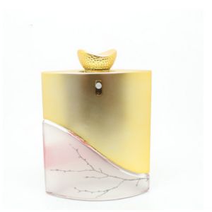 Buy cheap Gold Luxurious Custom Glass Perfume Bottles Screen Printing Surface Handling from wholesalers