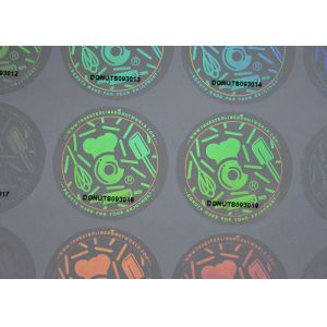 Custom design print security holographic label with black serial number