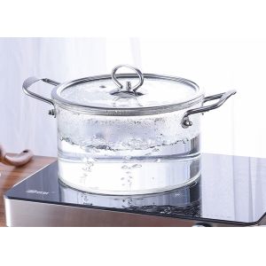 Clear Double Ear Borosilicate Pyrex Glass Cooking Pots