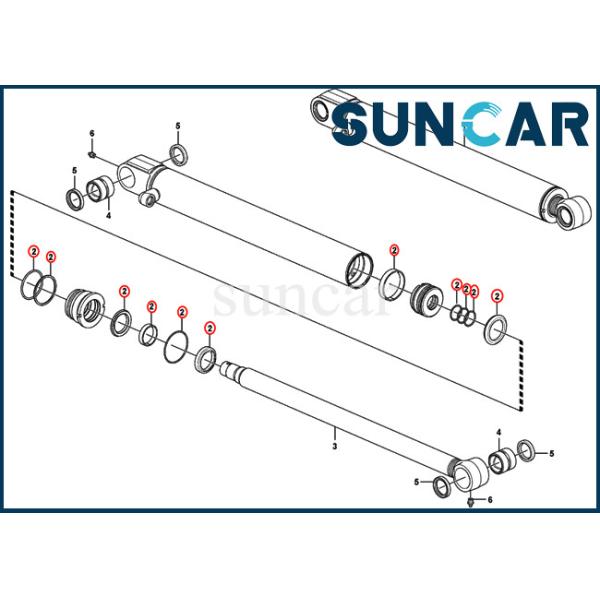 VOE15016641 VOE 15016641 Bucket Cylinder Seal Kit EC35C Excavator SUNCARVO.L.VO