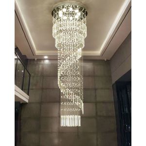 K9 Crystal Chandelier Modern Flush Mount Crystal Light Spiral Ladder Luxury