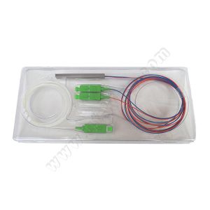FTTH Mini 1x2 Fiber PLC Splitter With SC/APC Connector