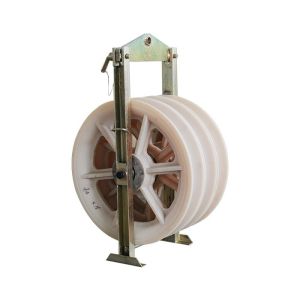 Galvanized Steel Frame Overhead Line Construction Tools Nylon Pulleys 660 *