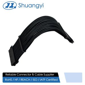 Wholesale 24Pin ATX Power Cable Connector Extension – Braided Wire Harness for Modular PSU / Motherboard from china suppliers