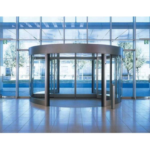 220V/50Hz Power Supply Aluminum Automatic Revolving Door with Power Driven Open