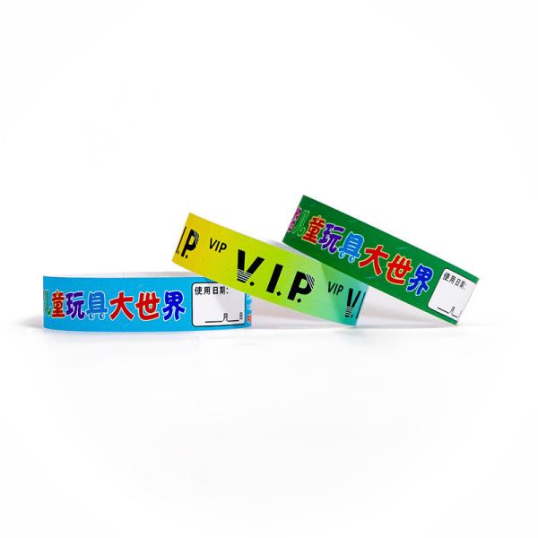 Quality Custom VIP Paper Sequential Numbering Bracelets with Waterproof Tyvek Material for sale