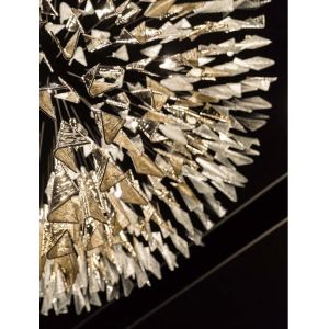 Modern Triangle Chandelier Gold White Transparent Glass Chandelier Light Luxury