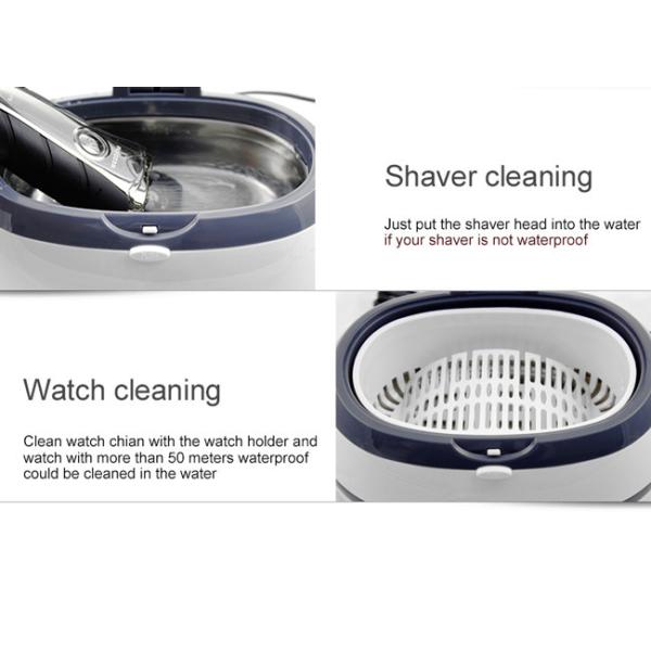 Jewelry Use Home Ultrasonic Cleaner 5 Timer Setting Blue / Grey Color