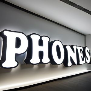 Wholesale Retail Shop Name Sign Board Design Acrylic 3D LED Illuminated Letter Mobile Phone Cellphone Repair LED Sign from china suppliers