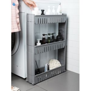 Slim 13cm 3 Shelf Organizer Plastic Corner Shelf For Garage