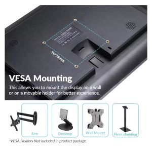 High Brighness 24 Inch Wall Mounted Advertising Display RK3399 POE Android