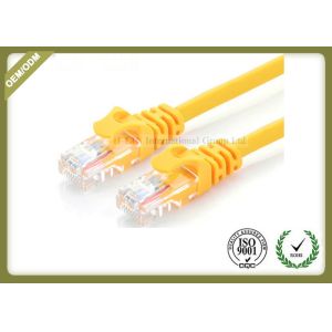 24AWG Cat6e Fiber Patch Cord , Internet Patch Cable Pure Copper Multi Stranding