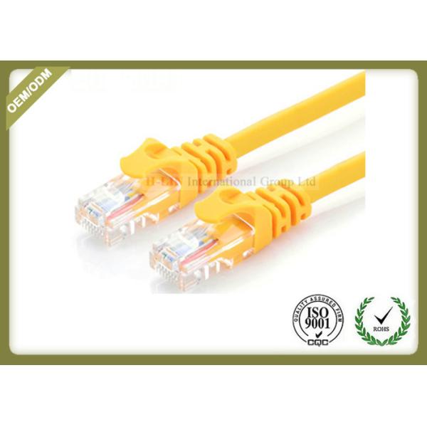 24AWG Cat6e Fiber Patch Cord , Internet Patch Cable Pure Copper Multi Stranding