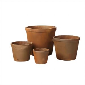 Ornate Architectural Cement Planter Pots Hand Carved For Courtyard Decor