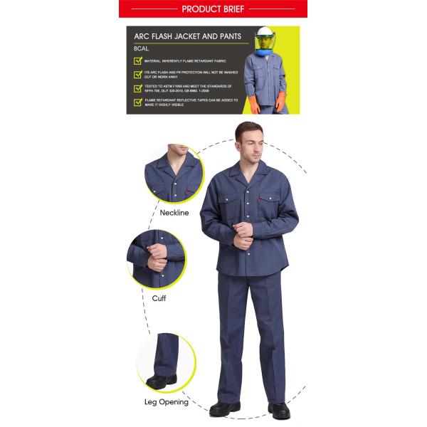 XXL Best 8 cal Arc Flash Category 1 Protective Suit For ASTM F2621