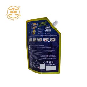 Custom Printed Liquid Bag Plastic Detergent Packaging Bag Stand Up Pouch With