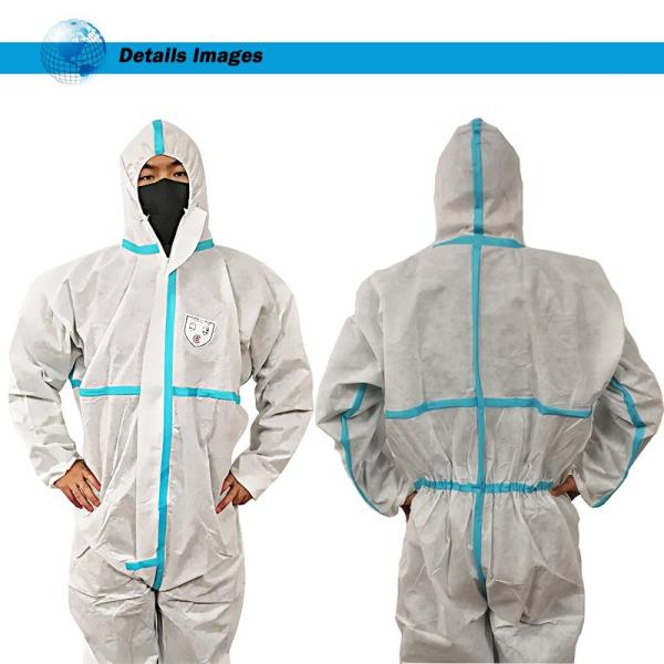 Disposable Pp Non Woven Working Safety Coverall / Disposable Isolation Gowns