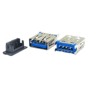 PA10T Blue USB3.1 9Pin PCB USB Socket Connector Female 180 Degrees SMT DIP