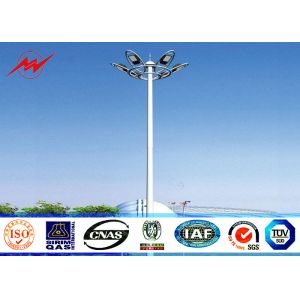 Wholesale 45m Galvanized High Mast Tower 100w - 5000w For Airport / Seaport , Single Or Double Arm from china suppliers