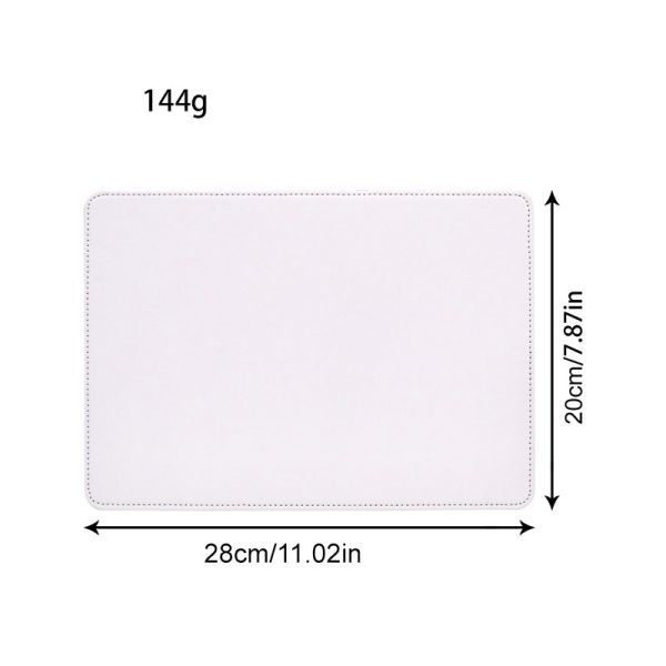 Custom Rectangular Pu Leather Sublimation Blank Placemat