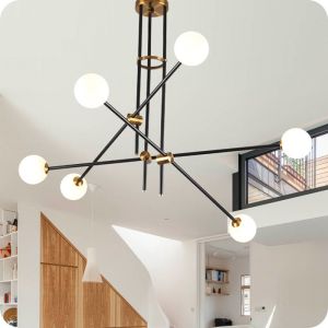 Magic Bean LED Chandelier American Simple Line Creative Personality Cosmet