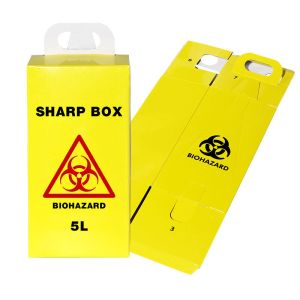 5L 10L Hospital Medical Cardboard Paper Sharps Container Safety Waste Box