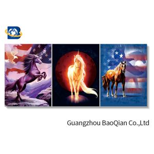 Horse Stock Free Sample Poster With MDP Frame , Pet Lenticular 3d Pictures For