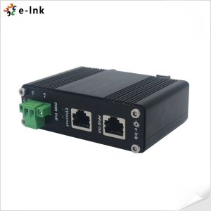 12~48VDC Power Input 1000M Industrial Gigabit 60W PoE Injector IEEE802.3at/at
