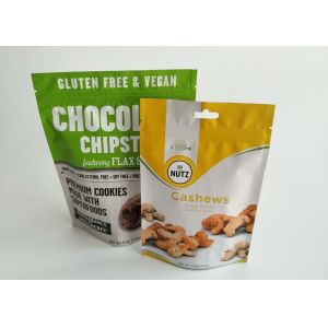 Custom Stand Up Pouch Delicious Cookie Packaging Sealable Plastic Bag Gravure