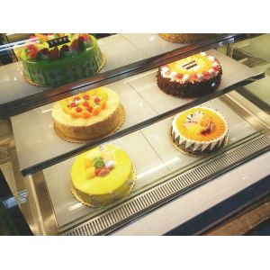 Stainless Steel 768W Dessert Display Fridge , Multipurpose Cake Showcase