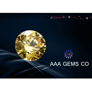 Wholesale Round Shape Yellow 4 MM Moissanite Diamonds For Ring , Nacklace from china suppliers