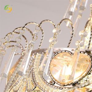 Voltage 85V-265V Golden Crystal Chandelier LED Decorative Lamp For Hotel