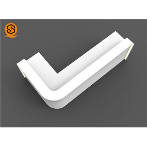Shaped Processing Artificial Stone Reception Desk Joints Invisible NFS Acrylic