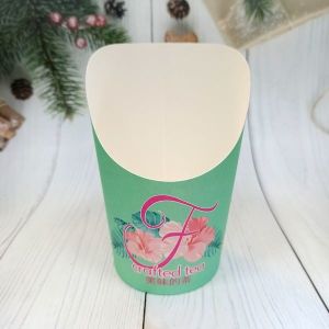 Disposable Paper French Fries Box Printed Chips Scoop Cups 24oz