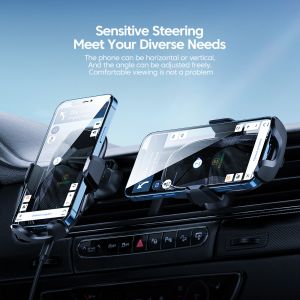 Essager 2022 Premium Air Vent Infrared Control Cell Phone Holder Fast Charging