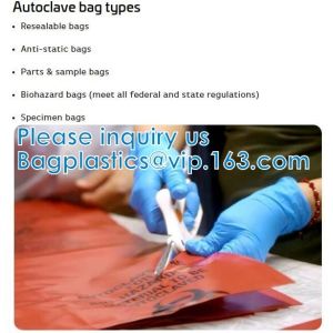 Polypropylene Biohazard Disposal Bags, Warning Label, Sterilization Printed,