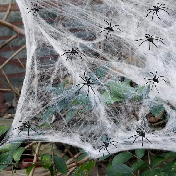 Customizable Stretchy Halloween Spider Web Terrifying Scene Props for Haunted House