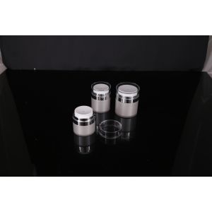 hand lip crystal pump empty square white Screen Printing Airless 30ml Cosmetic