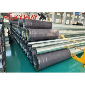 20-40m Steel Pole Transmission Line With Hot Dip Galvanization Of 80-100µm