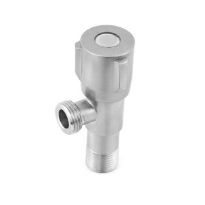 Dual Compression Outlet Angle Stop Valve Plumbing Fitting Quarter Turn SUS201