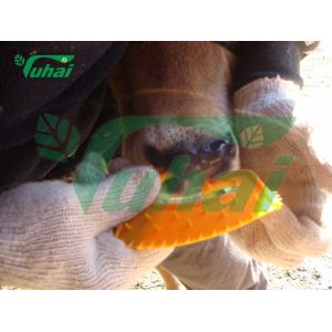 11 × 7 × 0.5cm Calf Weaning Rings, Plastic Cattle Waner For Calf, Yellow Calf